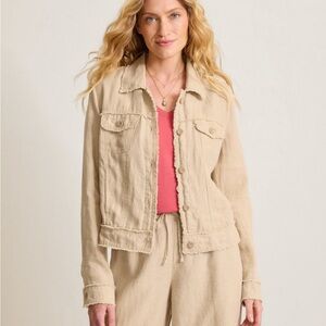Tommy Bahama Two Palms Linen Raw-Edge Jacket